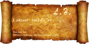 Lakner Helén névjegykártya
