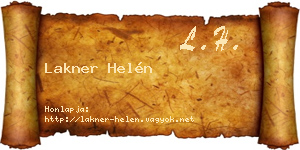 Lakner Helén névjegykártya